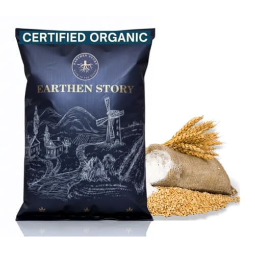 Image of Earthen Story Certified Organic Khapli Atta 1.8kg | Lab Tested for 250+ Pesticides | Stone Ground | 100% Whole Grain | Low Gluten, High Fiber for Easy Digestion, Diabetic-Friendly