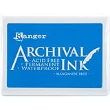 Ranger A3P-30539 Archival No.3 Jumbo Inkpad, Manganese Blue