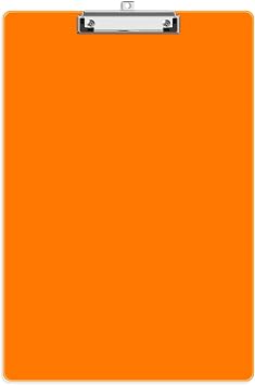 Extra Large Clipboard, 11 x 17 Orange Plastic Drawing Board | Horizontal Clip Board, Vertical Layout, Suitable for Sketching, Watercolor. Drafting & Art Supply