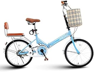 YUEGOO Foldable Bike Adult Portable City Bicycle, Carbon Steel Bicycle Unisex Folding Bicycle, Folding Bike for Men Women Students and Urban Commuters