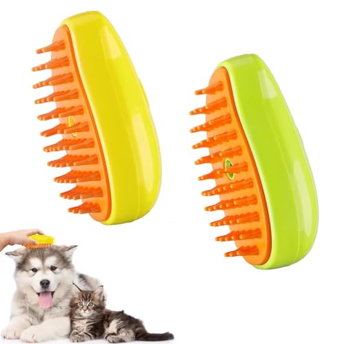 Steamy Cat Brush - 3-in-1 Self-Cleaning Grooming Tool for Cats and Dogs, Cat Steamer Brush for Massage - Removes Tangled And Loose Hair