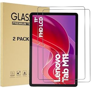 ProCase 2 Pack Screen Protector for Lenovo Tab M11/Tab K11 LTE 11" 2024/Idea Tab 11" 2025 TB330FU, Tempered Glass Film Guard for Lenovo 11" Tab M11/Tab K11 LTE 2024/Idea Tab 2025 Release