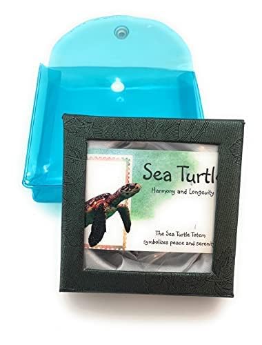 Smiling Wisdom - Sea Turtle Pendant Animal Necklace, Electroplated Rainbow Color - 18 inch Stainless Steel - Women4