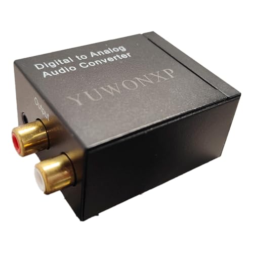 YUWONXP Digital to Analog Audio Converter, DAC Converter with Optical/Coaxial to RCA/3.5mm Jack.
