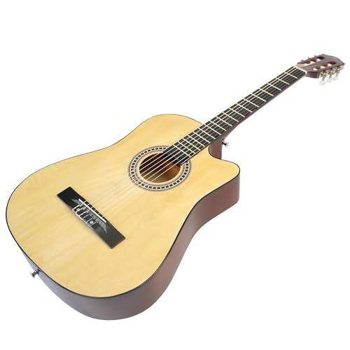 AKUSTICA VC-2 Violão Acústico Cutaway, Cordas de Nylon, com Tensor (Natural)