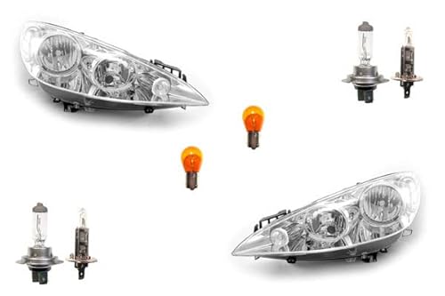Johns, Compatible avec les phares Peugeot 308 09/07-04/11 + feux - Kit gauche, droite