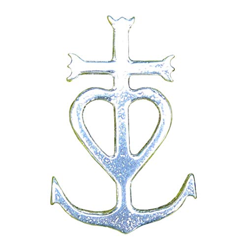 Broche Croix de Camargue, Fait Main en Etain Fin - Fabrication Francaise