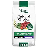 Nutro Natural Choice Small Bites Dry Dog Food, Adult Dog Food Dry Lamb and Brown Rice Recipe, 12 lbs.