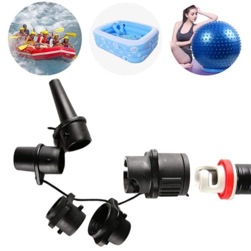 Kayak Air Valve Adaptor Inflatable Boat Air Valve Attachment Pump Converter Accessory Black Kayak Adaptor Inflatable Boat Pump Converter3