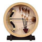 破魔弓 壁掛け コンパクト ミニ おしゃれ 丸型 円形 初正月 白 木製 破魔矢 コンパクト 白木 モダン アクリルケース お祝い 2025 陣屋