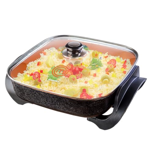 Panela Elétrica MasterChef Mallory Com Seletor de Temperaturas Com 5 Posições, Tampa de Vidro Temper