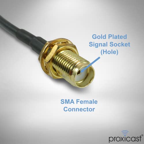 Proxicast 12 Inch Ts9 To Sma Female External Antenna Adapter Cable Pigtail For 4G/5G Modems, Hotspots & Routers - Nighthawk M6/Mr6500, M5/Mr5100, M1/Mr1100, Jetpack 8800L, 7730L, Lbl2120 (Ant-104-Ts9) #TOP2