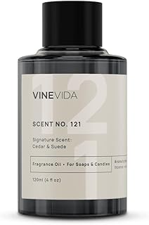 VINEVIDA [4 oz] Cedar & Suede; Fragrance Oil for Candle Making and Soap Making - Premium Candle Scents for Soy Candles