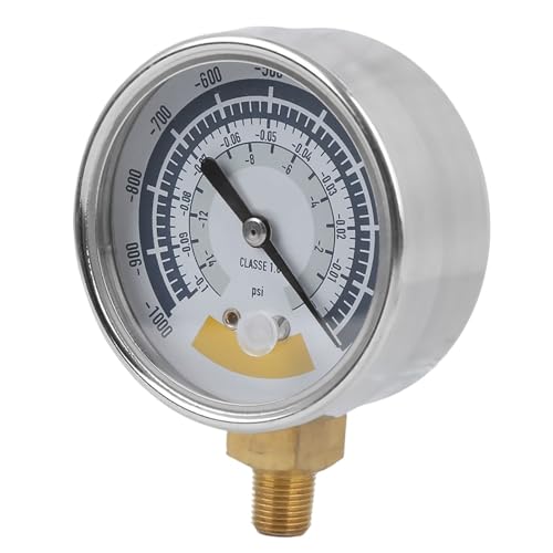 Manomètre pompe à vide 1/8 NPT cadran 63 mm pression air 0-14 psi