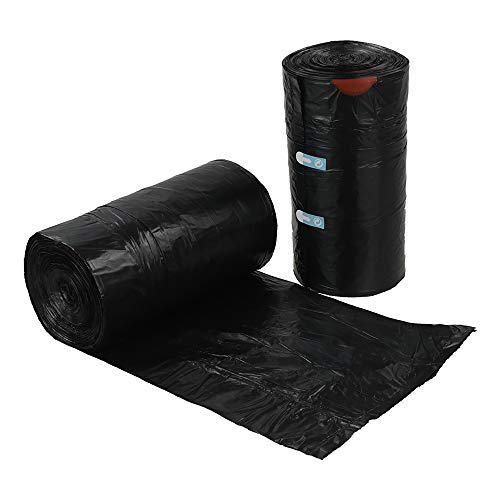 Dynkona 1.5 Gallon Trash Can Liners Black, Drawstring Trash Bags #TOP6