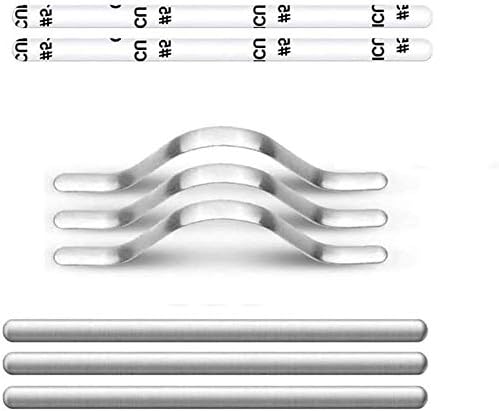 120 Pack, EWA Nose Bridge Strip with Double-Sided Tape, Aluminum Metal Nose Wire Strip, DIY Nose Pads Nose Bridge Clip(Specs: 0.02X0.2X3.5 inch)