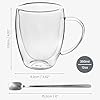 Lot De 6 Tasse A Cafe Double Paroi, 350Ml Tasse Double Paroi Avec 6
