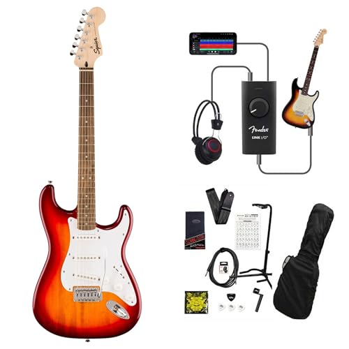 Squier Sonic Stratocaster Laurel Fingerboard White Pickguard Sienna Sunburst �^�����Z�b�V�����ŏ�B�ILink I/O�t��13�_�Z�b�g