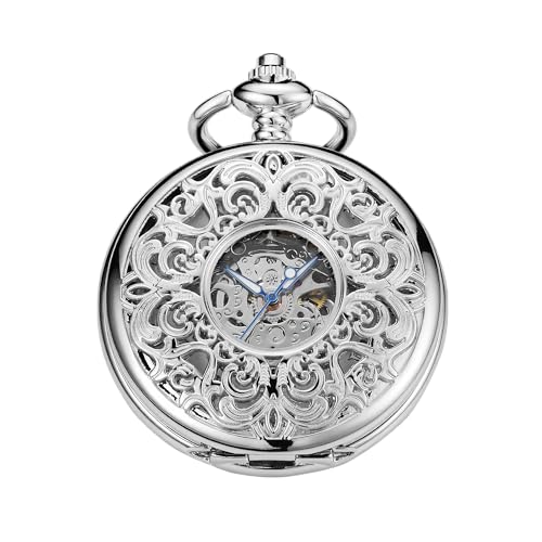 Montre de poche mécanique homme Tiong à chiffres romains PWM24