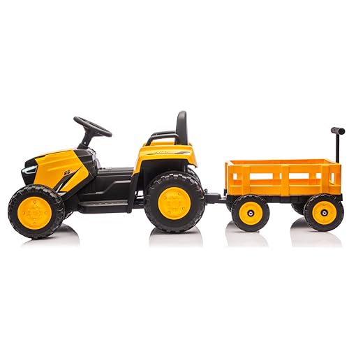 Garvee Toddlers Ride on Tractor with Detachable Garden Cart, 12V Electric Kids’ Vehicle with Trailer, Ages 3–8, Max Load 66 Lbs, Up to 2.5 Mph, Battery-Powered 8-Wheel, Remote Control, Garden Game by Garvee - Image 2