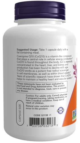 Coq10 With Hawthorn Berry Vegetarian, 100 Mg, 180 Vcaps By Now Foods #TOP1