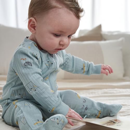 Image of Gerber baby-girls Baby Unisex 2-pack 2-way Zip Textured Sleep 'N Play