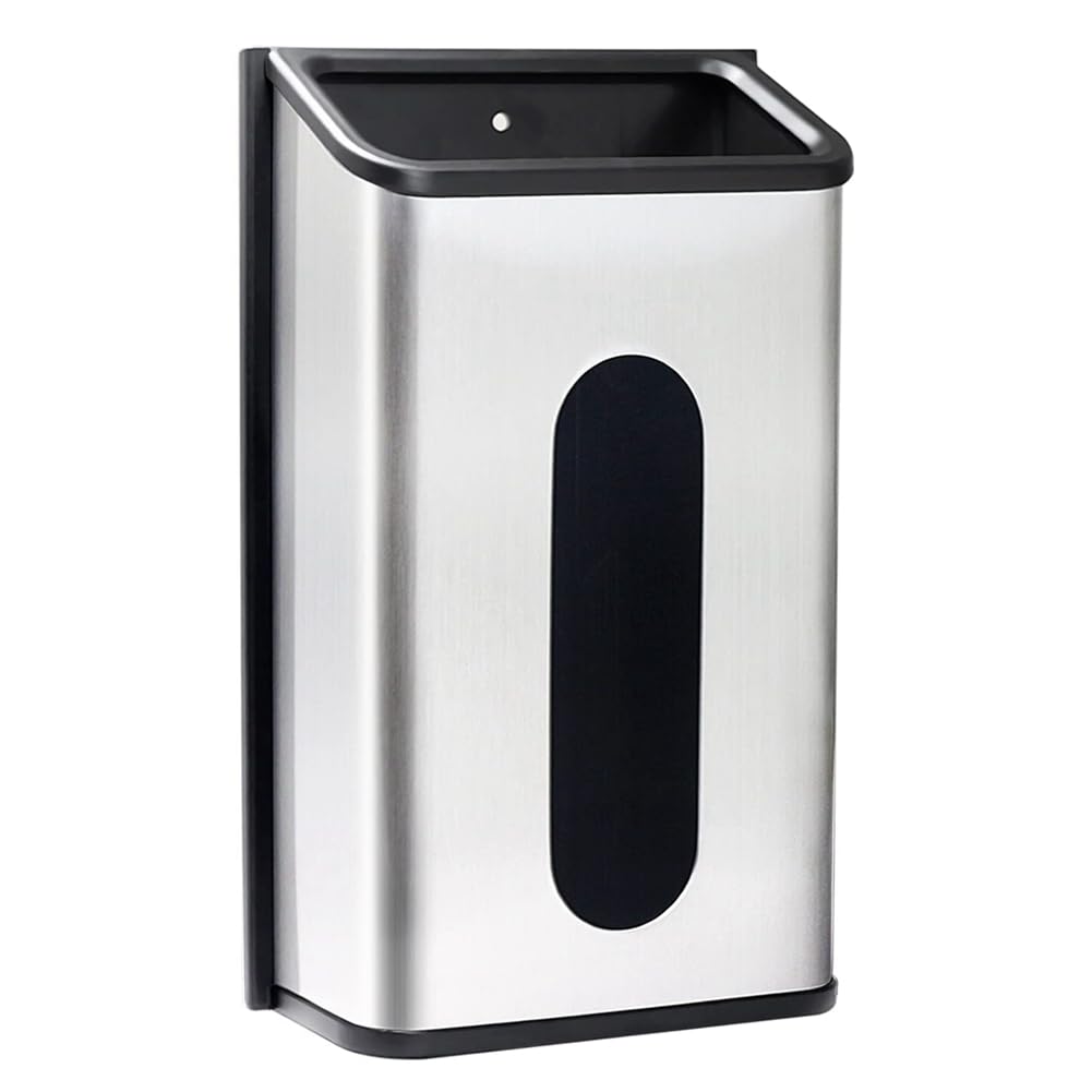 Xuodawer Wall Mount Grocery Bag Holder,Bag Dispenser or Bag Saver,Easy-Access Opening, Fingerprint-Proof, Easy to Install