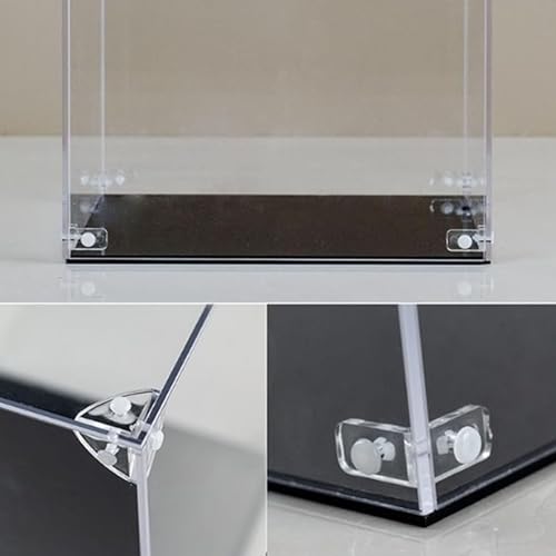 DDXMML Vitrine en acrylique, compatible avec Lego 21309 Saturn V Space Rocket, résistante à la poussière, aux UV, transparente, 40 x 40 x 130 cm, 3 mm d'épaisseur, transparente avec cadre noir – vue 3
