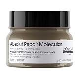 L'Oréal Professionnel Absolut Repair Molecular, Mascarilla Reparadora | Mascarilla Reparadora concentrada para pelo dañado y seco. Hidrata, nutre y repara profundamente. Ideal para pelo largo.