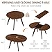 Solid Wood Round Extendable Dining Table, 43″-59″ Expandable Dining Table for 4-8, Oval Extendable Dining Room Table with Hidden Storage, Oval Dining Tables with Leaf, Walnut Round Kitchen Table