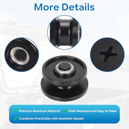 Alpha Rider Aluminum Groove Spool Fits for Abu Cardinal 4 40 44 & Zebco 4 Reel - Fishing Reel Replacement Parts (Black)