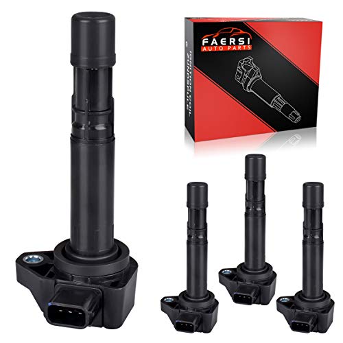 Image of FAERSI Ignition Coil Pack of 4 Replacement for 01 02 03 04 05 Honda Civic 1.7L L4 & 01-06 ACURA MDX V6 3.5L, UF400 GN10168
