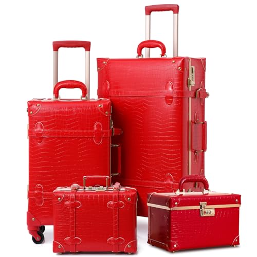urecity Vintage Spinner Luggage Set