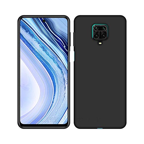 Image of Case Creation Luxurious og Series for xiaomi redmi note9 pro max case Cover,Anti-Dirty Slim case Frosted Matte Cute Candy TPU Raised Bezel (Splash of Color) Back Cover for redmi Note 9 pro max -Black