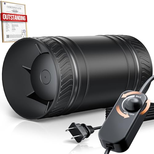 4-Inch Inline Duct Fan with Speed Controller