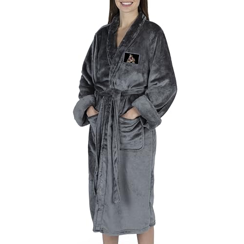 NORTHWEST NHL Arizona Coyotes Transfer Patch Silk Touch Bath Robe, Small/Medium, Charcoal Logo