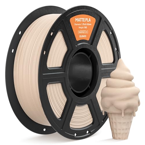 Image of ELEGOO Matte PLA Filament 1.75mm Beige 1KG, 3D Printer Filament High Precision, 1kg Spool (2.2lbs) Fits for Most FDM 3D Printers