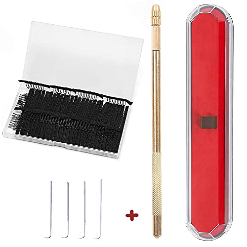 Alileader Ventilating Needle For Lace Wig,100Pcs Black Wig Combs For Making Wigs #TOP12