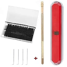 AliLeader Ventilating Needle for Lace Wig,100pcs Black Wig Combs for Making Wigs