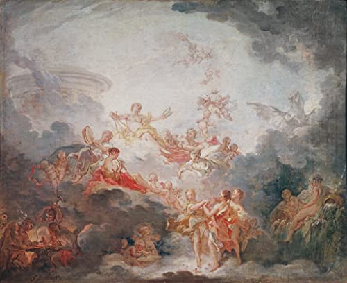 Peinture Apollon couronnant les arts François Boucher affiche impression sur toile 60x90