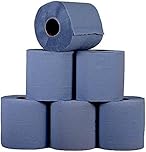 AEROLUGG Blue Centrefeed Paper Tissue Rolls, 2-Ply, Embossed Pattern, Wall Mounted, Lockable, 30.48cm x 30.48m, Pack of 6