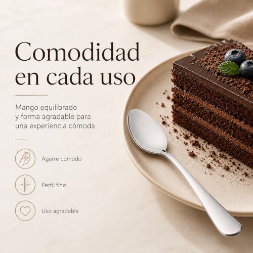 Miniatura 5 de 12 Cucharas Postre Acero Inoxidable 15 X 3,2cm