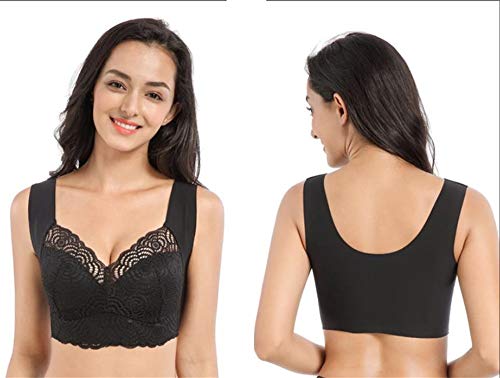 Air Ultimate Lift Bra Stretch Full-Figure Seamless Lace Cut-Out Bra,Exsecret Ultimate Lift Sports Bra,Sleep Bras For Women Black #TOP3