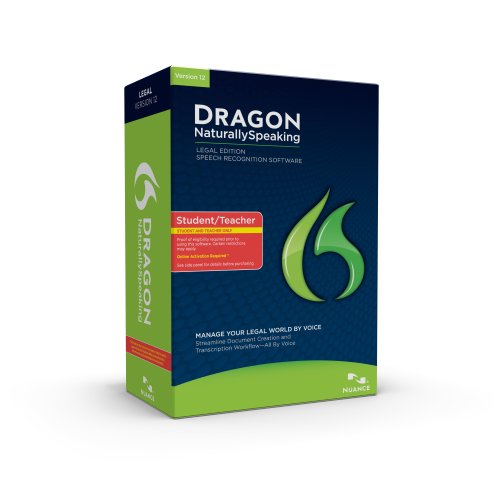 Dragon NaturallySpeaking Legal 12, Student/Teacher Edition, English (Old Version)