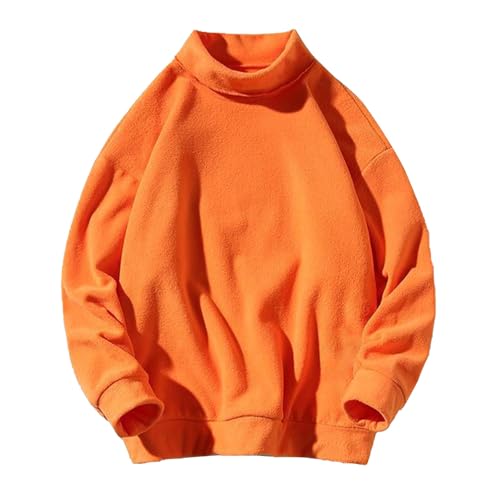 T-shirt nera da uomo tuta da lavoro in pile 2024 regalo da uomo vintage western maglia stampa zip up felpa uomo giacca da trekking, Arancione, M