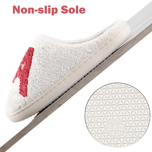 Image of Comfy House Slippers For Women Men, Ladies Fuzzy Bedroom Slippers,indoor Outdoor Memory Foam Shoes
