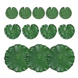 🍀【Lista de paquetes】:Incluye 12 nenúfares artificiales en en 3 tamaños con diámetros de 15 cm, 18 cm, 21CM,con hojas de colores claros y textura realista, similar a las flores de loto reales. Los diferentes tamaños permiten decoraciones más realistas para diferentes necesidades.