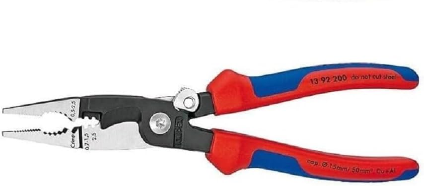 13 92 200 SB Pliers For Electrical Installation with Soft Grip & Opening Spring In Blister Packaging