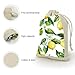 ZGHQHCDRH Light Yellow Lemon Cotton Drawstring Bags 8 Pcs Reusable Gift Jewelry Pouches Christmas Gifts Candy Bags Portable Muslin Bags For Spice Tea Wrapping