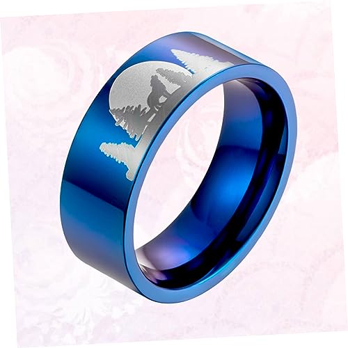 USHOBE 2 Peças De Anel De Prata De Liga Masculina E Feminina